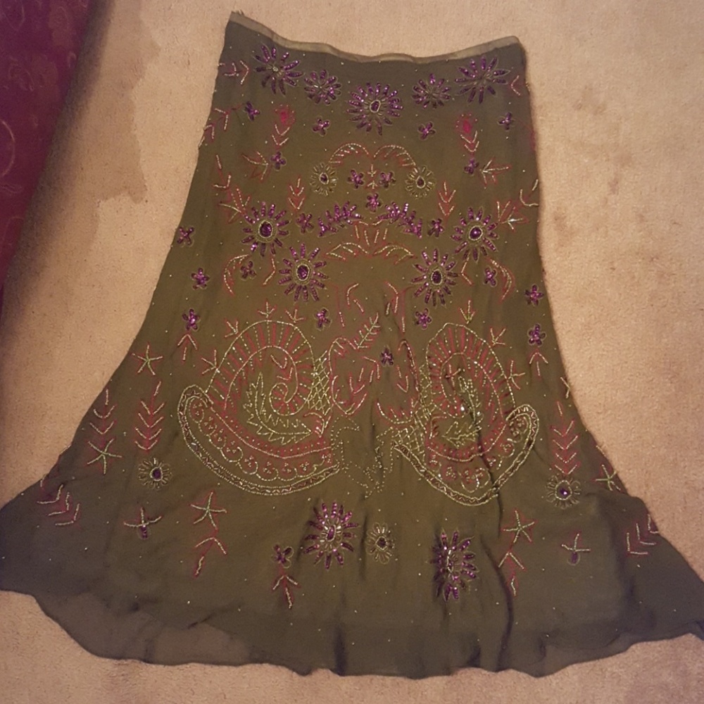 Beaded,sequined skirt